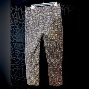J Jill Women's Patterned Stretch Straight Dress Pants - Size 8 - EUC